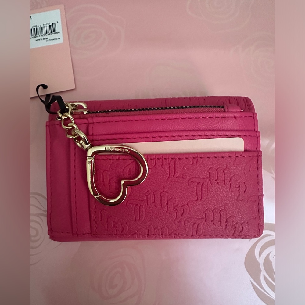 COPY - Juicy Couture Pink Flash Double sided  Trifold Wallet - Picture 5 of 6